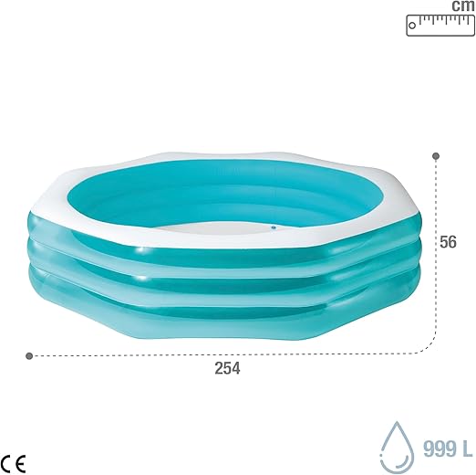 Intex Octagonal Family Inflatable Pool 2.54m